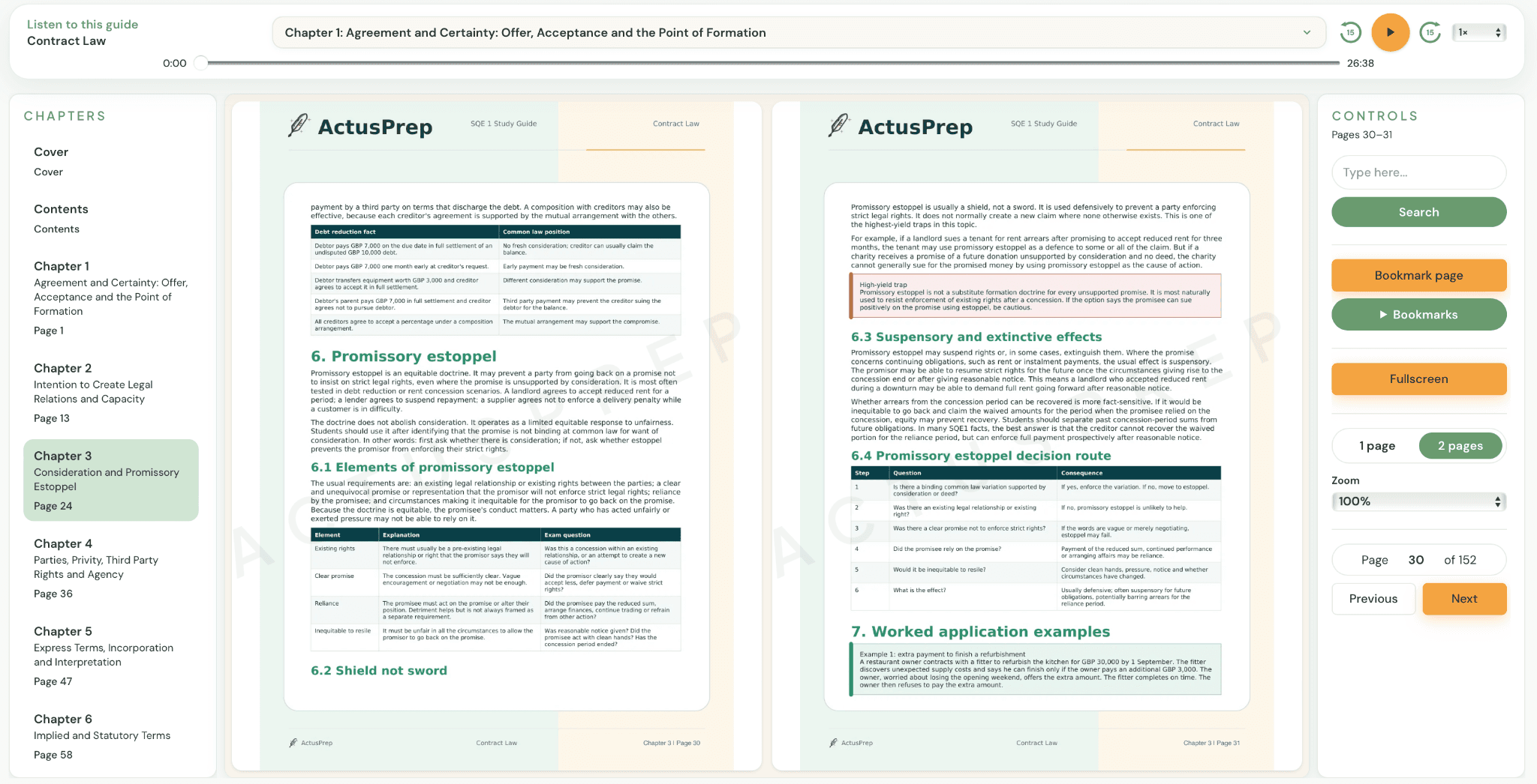 Study guide reader screenshot